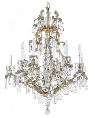 Crown-shaped salon chandelier, - Mobili