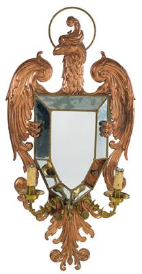 Unusual wall mirror with appliques, - Mobili