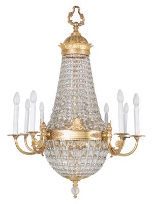 Neo-Classical revival basket-shaped chandelier, - Mobili e arti decorative