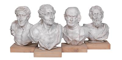 Set of four portrait busts of Roman statesmen, - Nábytek, koberce