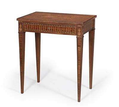 Rectangular marquetry side table, - Mobili e arti decorative