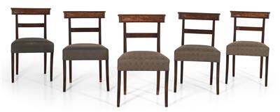 Set of six Regency chairs, - Furniture and the decorative arts