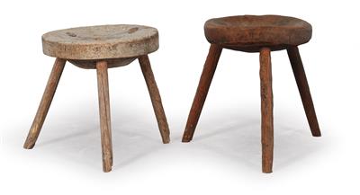2 milking stools, - Castle Schwallenbach - Collection Reinhold Hofstätter (1927- 2013)