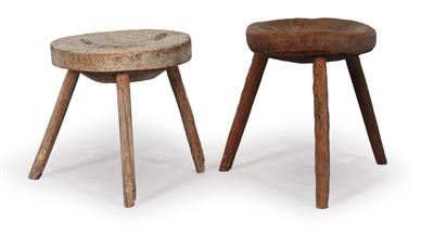 2 milking stools, - Castello Schwallenbach - Collezione Reinhold Hofstätter (1927- 2013)