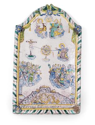 Faience tile picture, Gmunden, dated 1821 - Castle Schwallenbach - Collection Reinhold Hofstätter (1927- 2013)