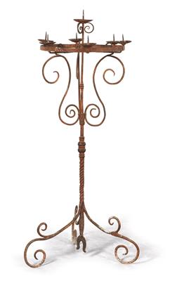 Small iron church candelabrum, - Castle Schwallenbach - Collection Reinhold Hofstätter (1927- 2013)