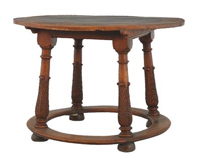 Round early Baroque Table, - Castle Schwallenbach - Collection Reinhold Hofstätter (1927- 2013)