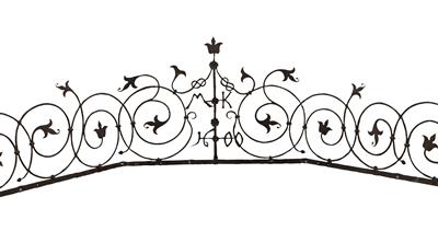 Rare and unusually long Renaissance coronation or celebratory iron trellis, - Castello Schwallenbach - Collezione Reinhold Hofstätter (1927- 2013)