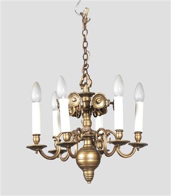 Ornamental baroque brass candelabrum, - Castle Schwallenbach - Collection Reinhold Hofstätter (1927- 2013)