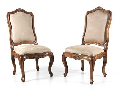 Pair of Baroque chairs, - Mobili