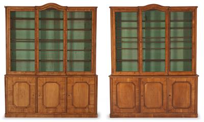 Two slightly different bookcases or library cabinets, - Nábytek, koberce