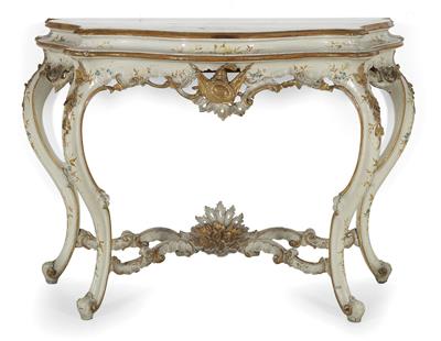 Italian console table in Baroque style, - Furniture