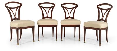 Set of 4 Neo-Classical chairs, - Nábytek, koberce