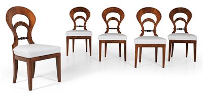 Set of 5 Biedermeier chairs, - Furniture