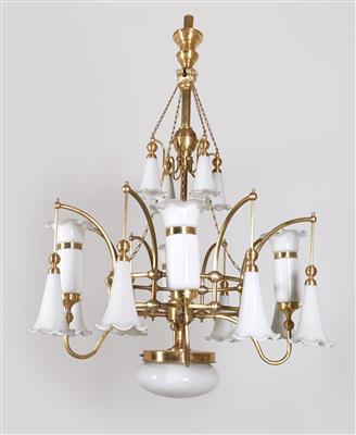 Exceptionally large Art Deco chandelier, - Nábytek, koberce