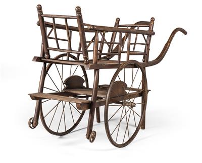 Charming Historicist twins pram, - Mobili rustici