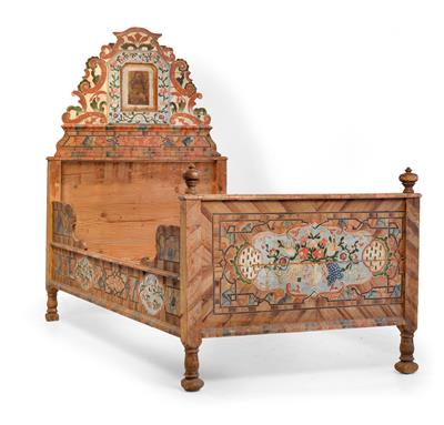 Upper Austrian rustic bed, - Rustic Furniture