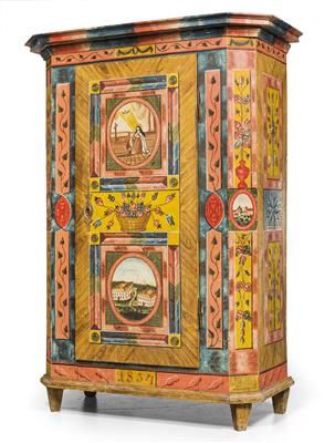 Upper Austrian rustic cabinet, - Rustikální nábytek