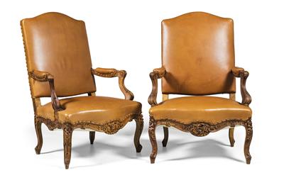 Pair of provincial fauteuils, - Rustic Furniture