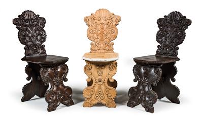 Set of 3 chairs, - Mobili rustici