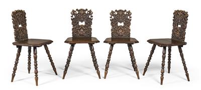 Set of 4 chairs, - Mobili rustici