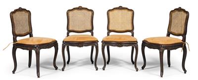 Set of 4 provincial chairs, - Mobili rustici