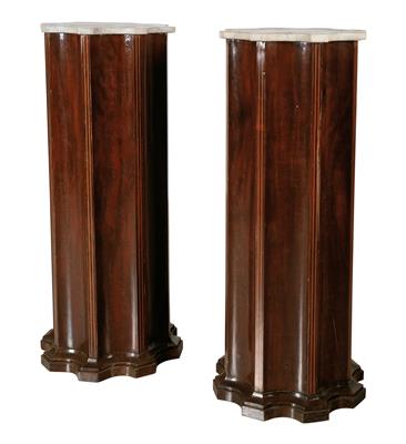 A pair of Italian late Empire columns, - Selected by Hohenlohe