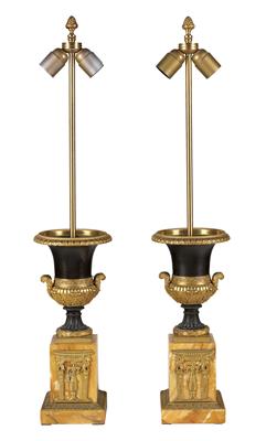 A pair of vases as table lamps, - Selected by Hohenlohe