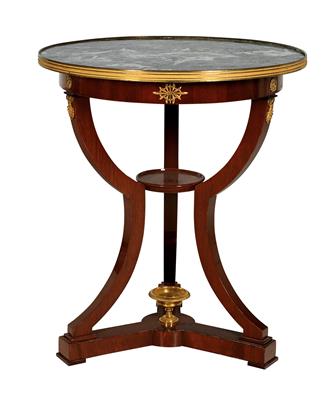 A round Empire table, - Selected by Hohenlohe