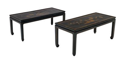 Two slightly different coffee tables with chinoiserie decor, - Selected by Hohenlohe