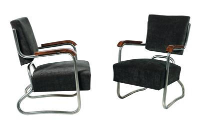 Two tubular steel chairs, - Selected by Hohenlohe