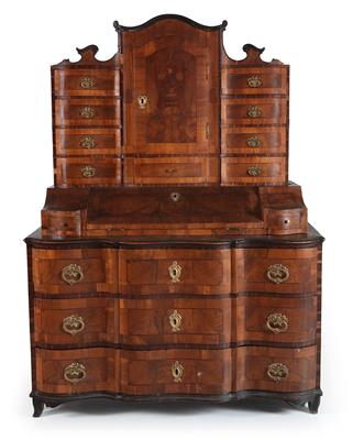 Baroque tabernacle bureau cabinet, - Furniture and Decorative Art