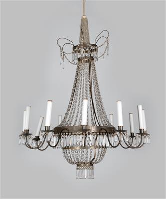 Glass chandelier, - Furniture and Decorative Art