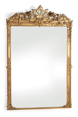 Large wall mirror, - Furniture and Decorative Art