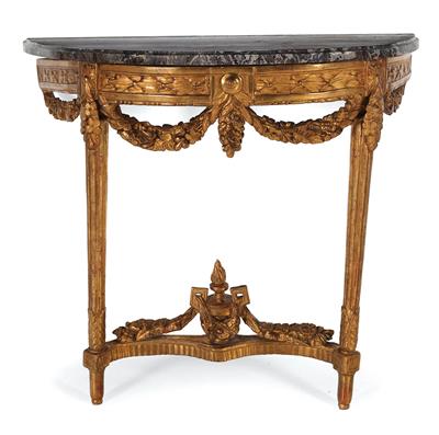 Demi-lune console table, - Mobili e arti decorative