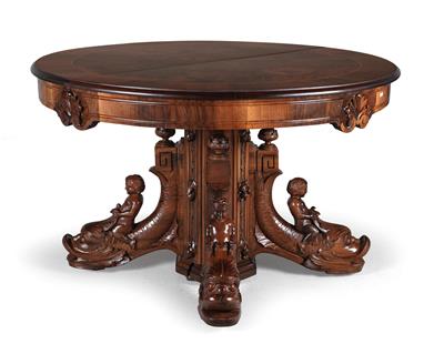 Outstanding Historicist extending table, - Mobili e arti decorative