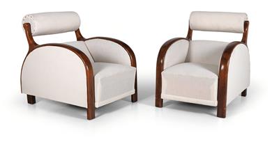 Pair of  Art Deco fauteuils, - Furniture and Decorative Art