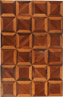 Parquet flooring with perspectival pattern, - Furniture and Decorative Art