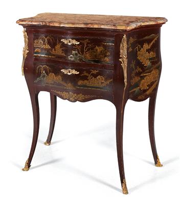 Rare model of a French lacquer chest of drawers, - Nábytek