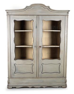 Glass fronted cabinet in "shabby chic" look, - Nábytek