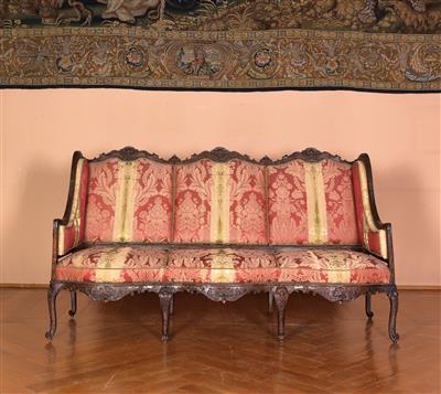 A large early Baroque settee, - Collezione Reinhold Hofstätter