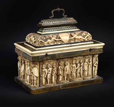 Northern Italian late Gothic wedding casket, Embriachi workshop, - Collection Reinhold Hofstätter