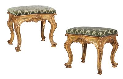 A pair of Baroque stools, - Collection Reinhold Hofstätter
