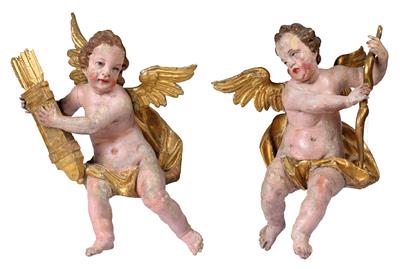 A pair of Baroque angels, - Collection Reinhold Hofstätter