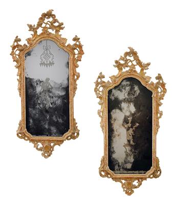 A pair of Venetian Rococo wall mirrors, - Kolekce Reinhold Hofstätter