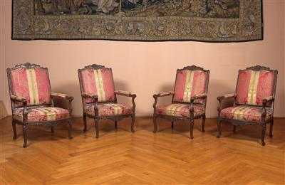 A set of 4 early Baroque armchairs, - Kolekce Reinhold Hofstätter