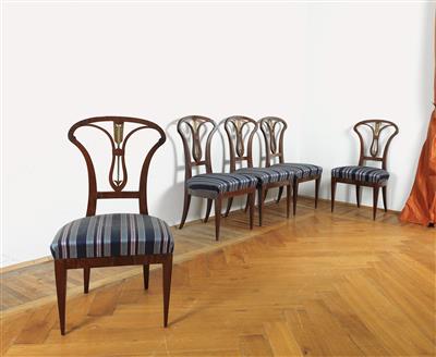 A set of 5 late Empire chairs, - Collezione Reinhold Hofstätter