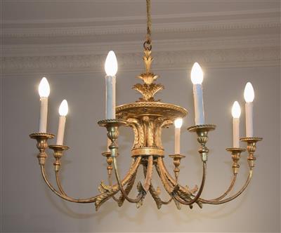 A rare Empire wood chandelier, - Kolekce Reinhold Hofstätter