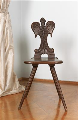 A late Renaissance plank chair, - Collection Reinhold Hofstätter