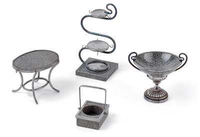 Four objects made of granite - Collection Reinhold Hofstätter